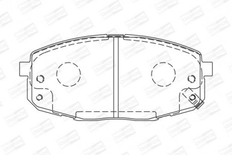 KIA гальмівні колодки передн.Carens 02-,Ceed,Hyundai i30 07- CHAMPION 573730CH