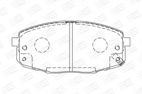 Гальмівні колодки перед. Hyundia i30/KIA C\'eed 02- CHAMPION 573730CH
