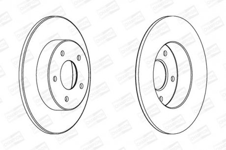 NISSAN диск гальмівний задн. Almera 00-05, Primera (P12) 01- CHAMPION 562264CH