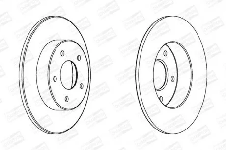 КОМПЛ.2 ШТ/ Гальмівний диск зад. Nissan Primera/Almera 00- (278*10) CHAMPION 562264CH