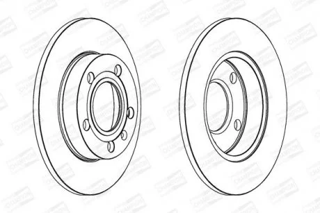 VW диск гальмівний задній 245mm Audi 80,A4 00-,Seat Exeo 08- CHAMPION 562192CH