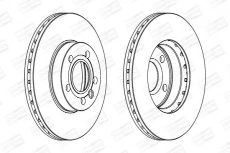 VW диск гальмівний передній Sharan,Ford Galaxy,Seat Alhambra CHAMPION 562043CH