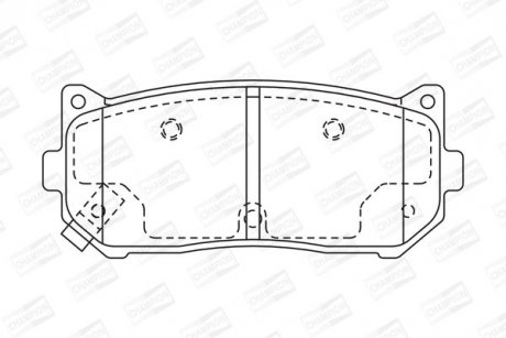 Гальмівні колодки задн. KIA Carens 04- Clarus 98- Shuma 98- CHAMPION 572556CH (фото 1)
