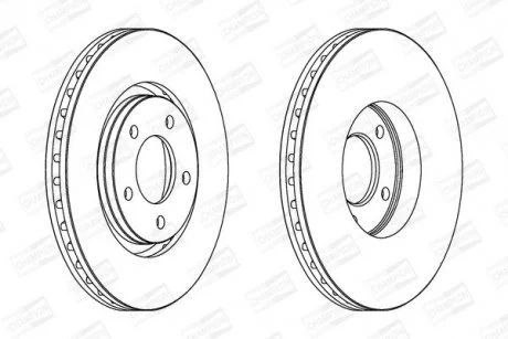 КОМПЛ.2 ШТ/ Гальмівний диск пер. Chrysler Voyager 00- (302*28) CHAMPION 562292CH
