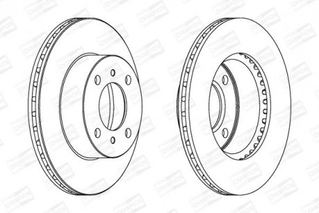 MITSUBISHI диск гальмівний передн. Carisma,Lancer V,VI,Colt CHAMPION 562011CH
