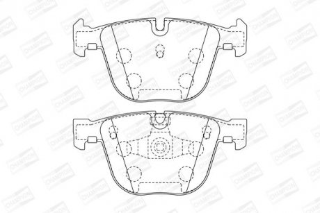 BMW гальмівні колодки задн.5 Gran Turismo F07,7 F01-04 08- CHAMPION 573271CH