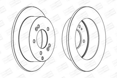 HYUNDAI диск гальмівний задн.Tucson,Sonata V, Kia Magentis CHAMPION 562552CH