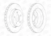 КОМПЛ.2 ШТ/ Гальмівний диск перед. Cherokee 08-, Dodge Nitro 07- CHAMPION 563041CH (фото 1)