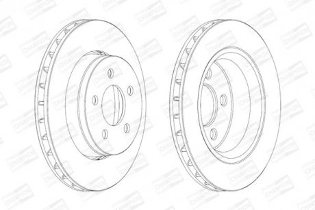 JEEP диск гальмівний передн.Cherokee 08-, Dodge Nitro 07- CHAMPION 563041CH