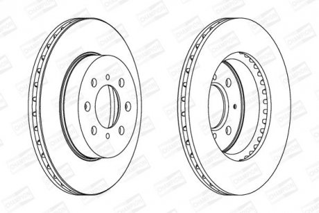 HONDA диск гальмівний передній (262mm)Civic 94-,CRX,Rover CHAMPION 561630CH