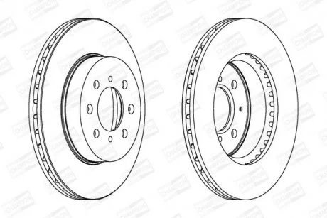 HONDA диск гальмівний передній (262mm)Civic 94-,CRX,Rover CHAMPION 561630CH