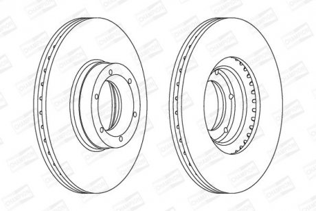 RENAULT диск гальмівний передній Master II 2.5/2.8TD 98- CHAMPION 562105CH