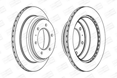 OPEL диск гальмівний задн. Frontera,Monterey,Isuzu 91- CHAMPION 562665CH