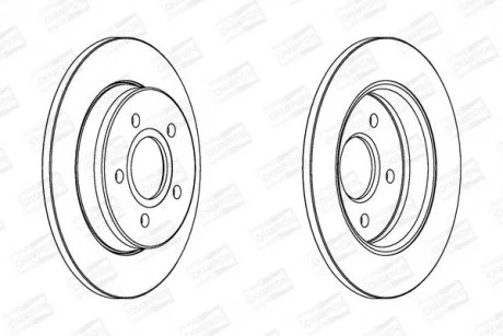 MAZDA диск гальмівний задн.Mazda 3,Ford Focus II,C-Max CHAMPION 562361CH