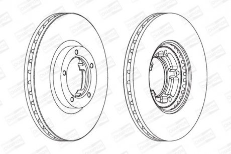 FORD диск гальмівний передн.(вент.)Transit 91-(254*24) CHAMPION 561624CH