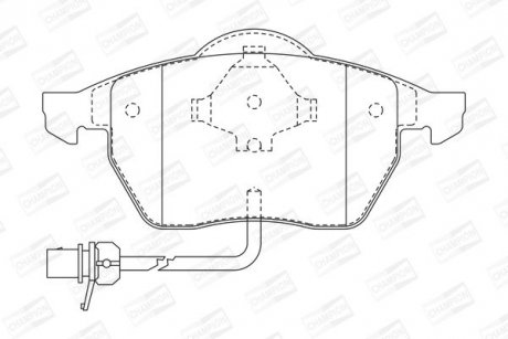 VW гальмівні колодки передн.Sharan 00-Ford GalaxySeat CHAMPION 573022CH