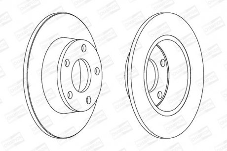 AUDI диск гальмівний задн Audi A6/A6 Avant Quattro CHAMPION 562690CH