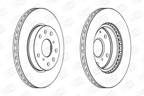 SUZUKI диск гальмівний передн. SX4,Fiat Sedici 06- CHAMPION 562534CH