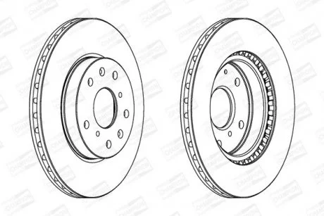 SUZUKI диск гальмівний передн. SX4,Fiat Sedici 06- CHAMPION 562534CH