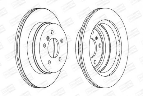 BMW диск гальмівний задн.1 E81/87,3 E90,X1 E84 05- CHAMPION 562442CH