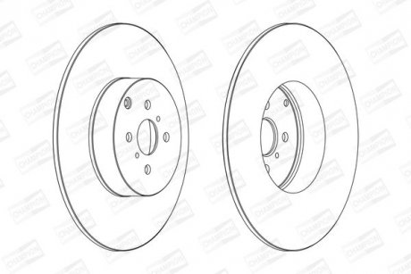 TOYOTA диск гальмівний задн. Corolla -07,Prius 00- CHAMPION 562261CH