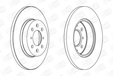 ROVER диск гальмівний передній 200,400 1.4/2.0 90- CHAMPION 562082CH