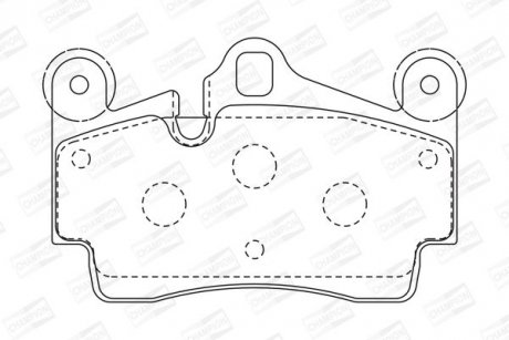 VW гальмівні колодки задн.Audi Q7 06-,Touareg 02- CHAMPION 573227CH