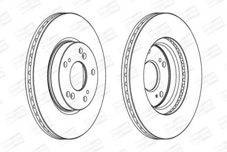HONDA диск гальмівний передн.Civic 05 - (282*23) CHAMPION 562457CH