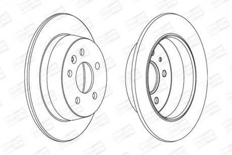 DB диск гальмівний задн.Vito 108D/110D/113 96-03 CHAMPION 562065CH