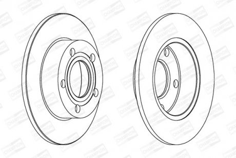 VW диск гальмівний задн.Passat 1.8/2.8 V6Audi A4 CHAMPION 562005CH