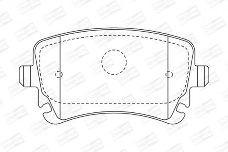VW гальмівні колодки задн.Audi A4/A6/A8 04-T5 CHAMPION 573219CH
