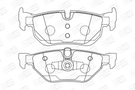 BMW Гальмівні колодки задн.3 E90 04-,X1/3 09- CHAMPION 573139CH