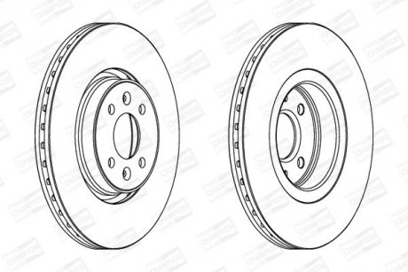 RENAULT диск гальмівний передн.Scenic II 03- CHAMPION 562410CH