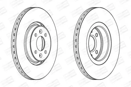 КОМПЛ.2 ШТ/ Гальмівний диск пер. Renault Scenic II (JM0/1_) 04- (300*24) CHAMPION 562410CH