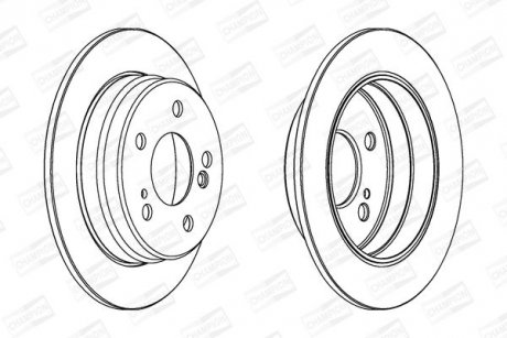 DB диск гальмівний задн.W124/201 -93(258*9) CHAMPION 561333CH