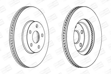 TOYOTA диск гальмівний передн.Celica 99-05 CHAMPION 563051CH