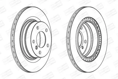 BMW диск гальмівний задн.E81,3 E90,F30 03- CHAMPION 562316CH