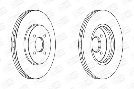 FORD диск гальмівний передн.Mondeo III 00- CHAMPION 562206CH