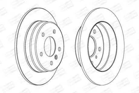 КОМПЛ.2 ШТ/ Гальмівний диск задн. MB Vaneo 01-/W168 97- (258*8) CHAMPION 562149CH