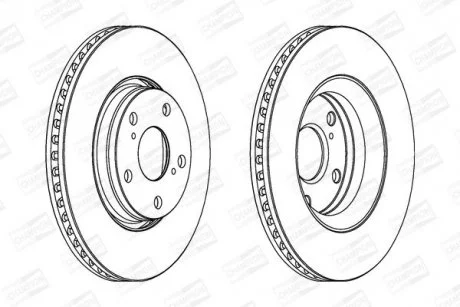 КОМПЛ.2 ШТ/ Гальмівний диск пер. TOYOTA Avensis (_T27_) 08- (295*26) CHAMPION 562649CH