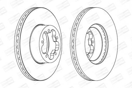 FORD диск гальмівний передній Transit 06- CHAMPION 562540CH