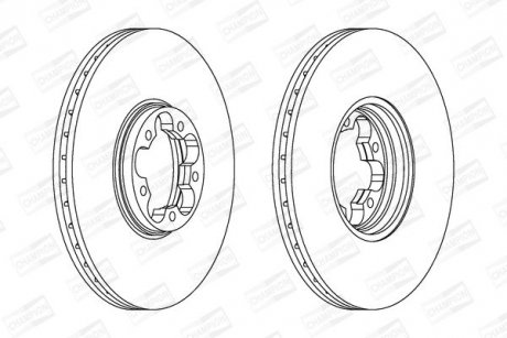 FORD диск гальмівний передній Transit 00- CHAMPION 562140CH