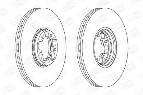 FORD диск гальмівний передній Transit 00- CHAMPION 562140CH