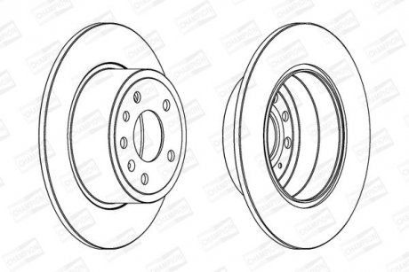 OPEL диск гальмівний задній Vectra B,Saab CHAMPION 561962CH