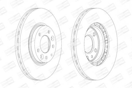 MAZDA диск гальмівний передн.Mazda 6 07- CHAMPION 562633CH