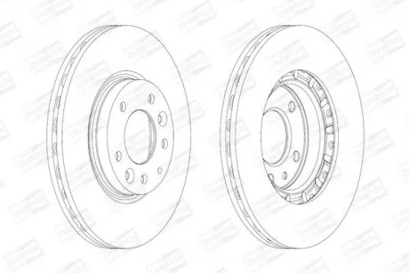 MAZDA диск гальмівний передн.Mazda 6 07- CHAMPION 562633CH
