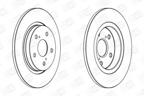 КОМПЛ.2 ШТ/ Гальмівний диск зад. Toyota Avensis (_T27_) 08- (290*11) CHAMPION 562659CH