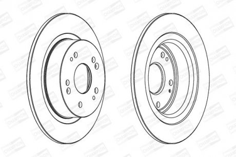 HONDA диск гальмівний задн. Accord 08- CHAMPION 562687CH