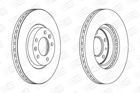 PEUGEOT диск гальмівний передн.407 04- CHAMPION 562126CH