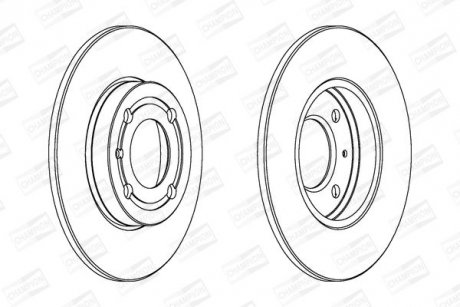 VW гальмівний диск передній Polo 94- CHAMPION 561980CH